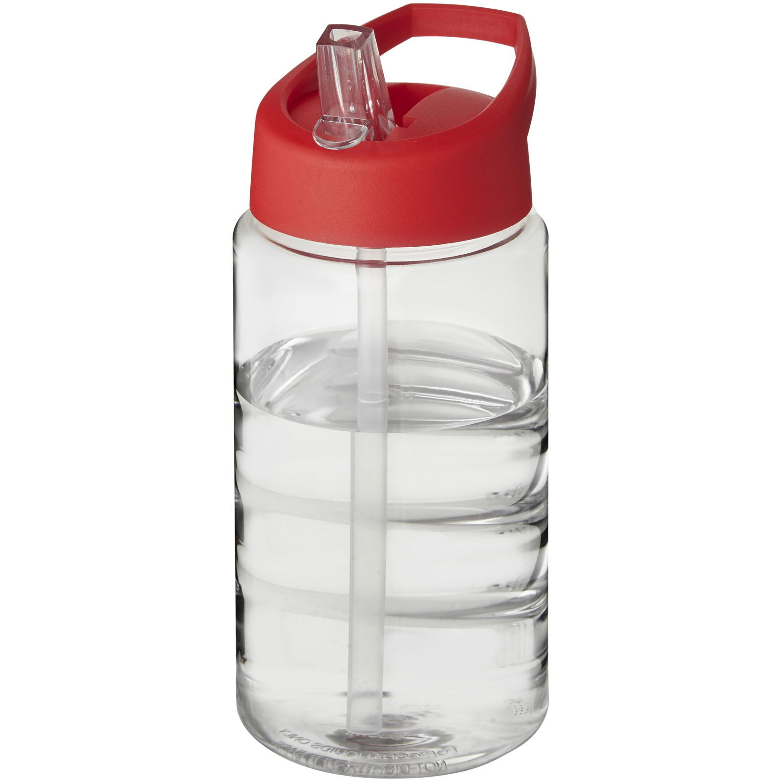 Bidon H2O Bop o pojemności 500 ml z wieczkiem z dzióbkiem P069725C przezroczysty / czerwony