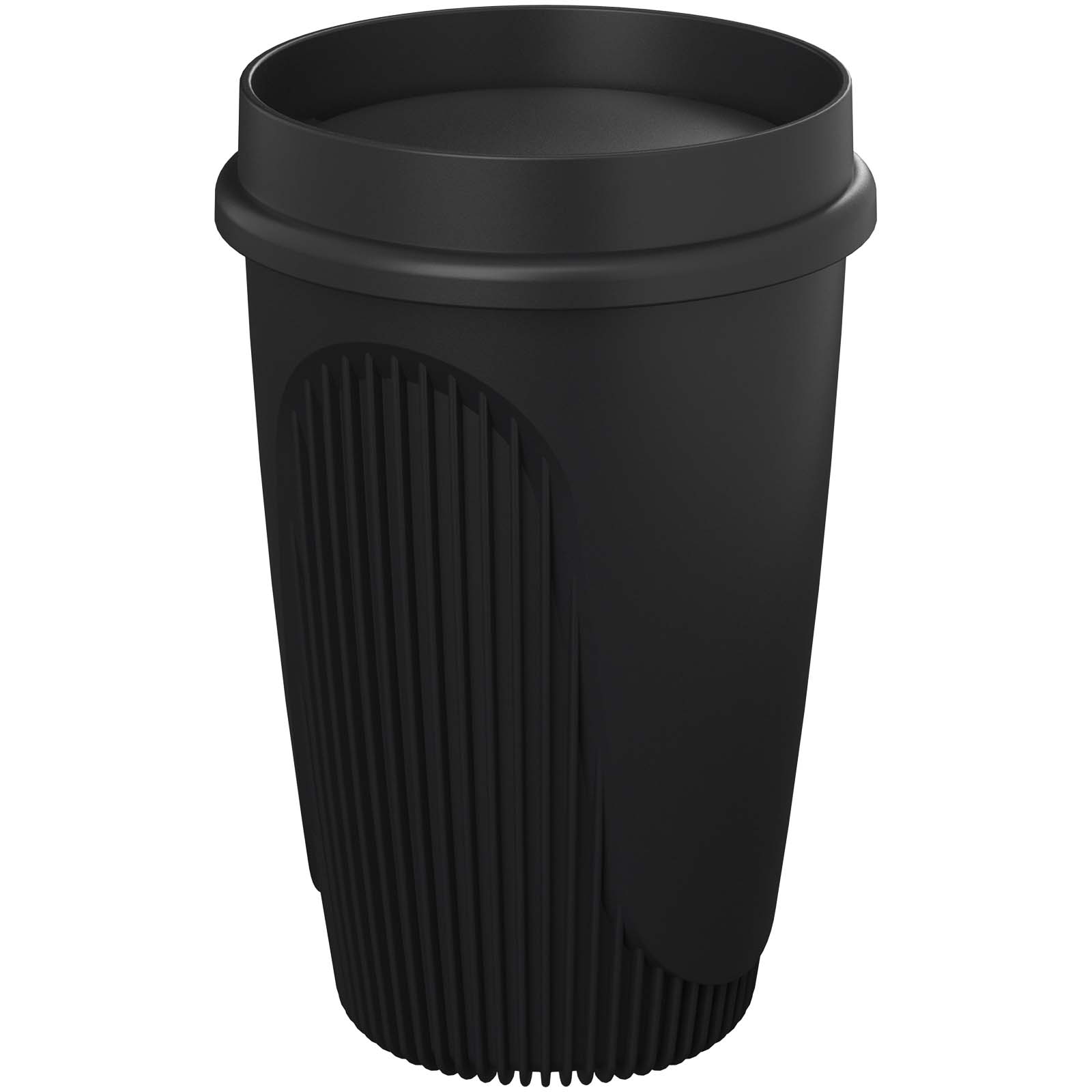 Alto POP kubek o pojemności 350 ml z pokrywką 360° P157677C czarny