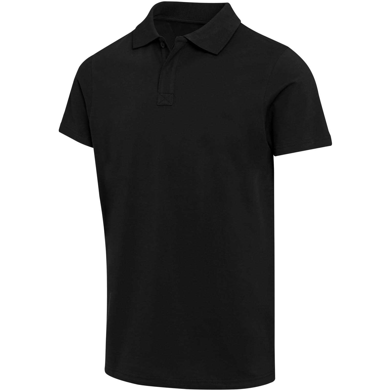 Graphite organiczna koszulka polo unisex o gramaturze 180 g/m², z krótkim rękawem i certyfikatem OCS P156771C czarny