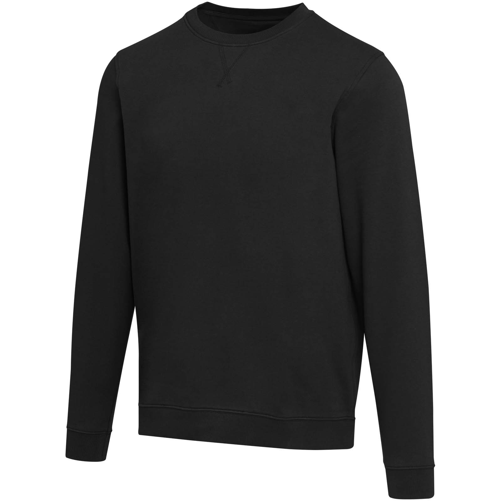 Jasper organiczna bluza unisex z recyklingu o gramaturze 280 g/m² z okrągłym dekoltem i certyfikatem OCS P156801C czarny