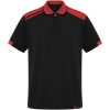 Samurai 160 g/m2 antybakteryjna koszulka polo unisex z krótkim rękawem P157227C czarny / czerwony