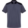 Samurai 160 g/m2 antybakteryjna koszulka polo unisex z krótkim rękawem P157227C ołowiowy / czarny