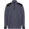 Maverick 280 g/m2 męski sweter z zamkiem błyskawicznym do połowy długości P157203C ołowiowy / czarny