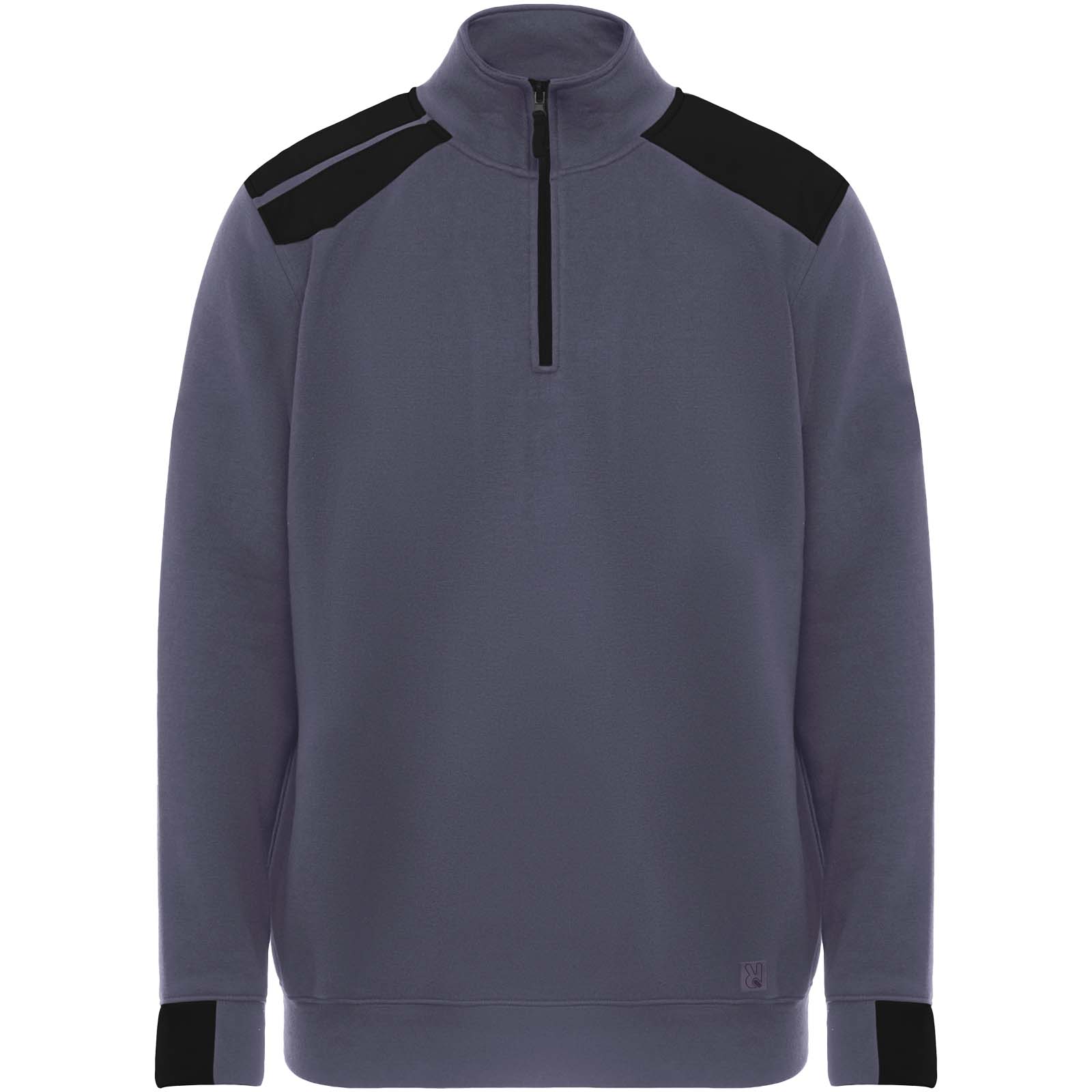 Maverick 280 g/m2 męski sweter z zamkiem błyskawicznym do połowy długości P157203C ołowiowy / czarny