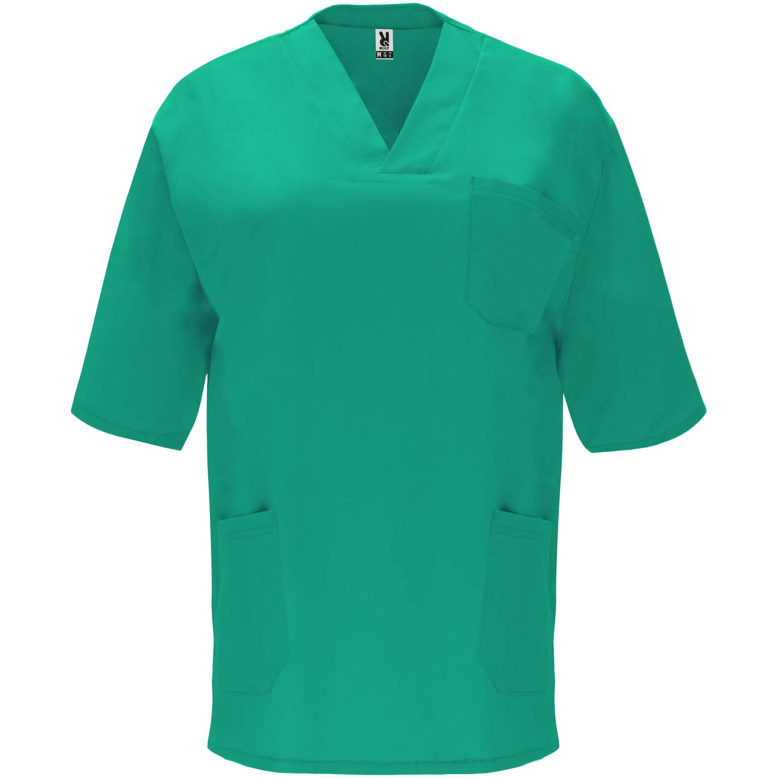 Panacea 160 g/m2 bluzka do pracy unisex z krótkim rękawem P157463C zieleń laboratoryjna
