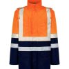 kurtka parka hv10u00 P154998H navy / orange fluor kurtka parka hv10u00 P154998H navy / orange fluor