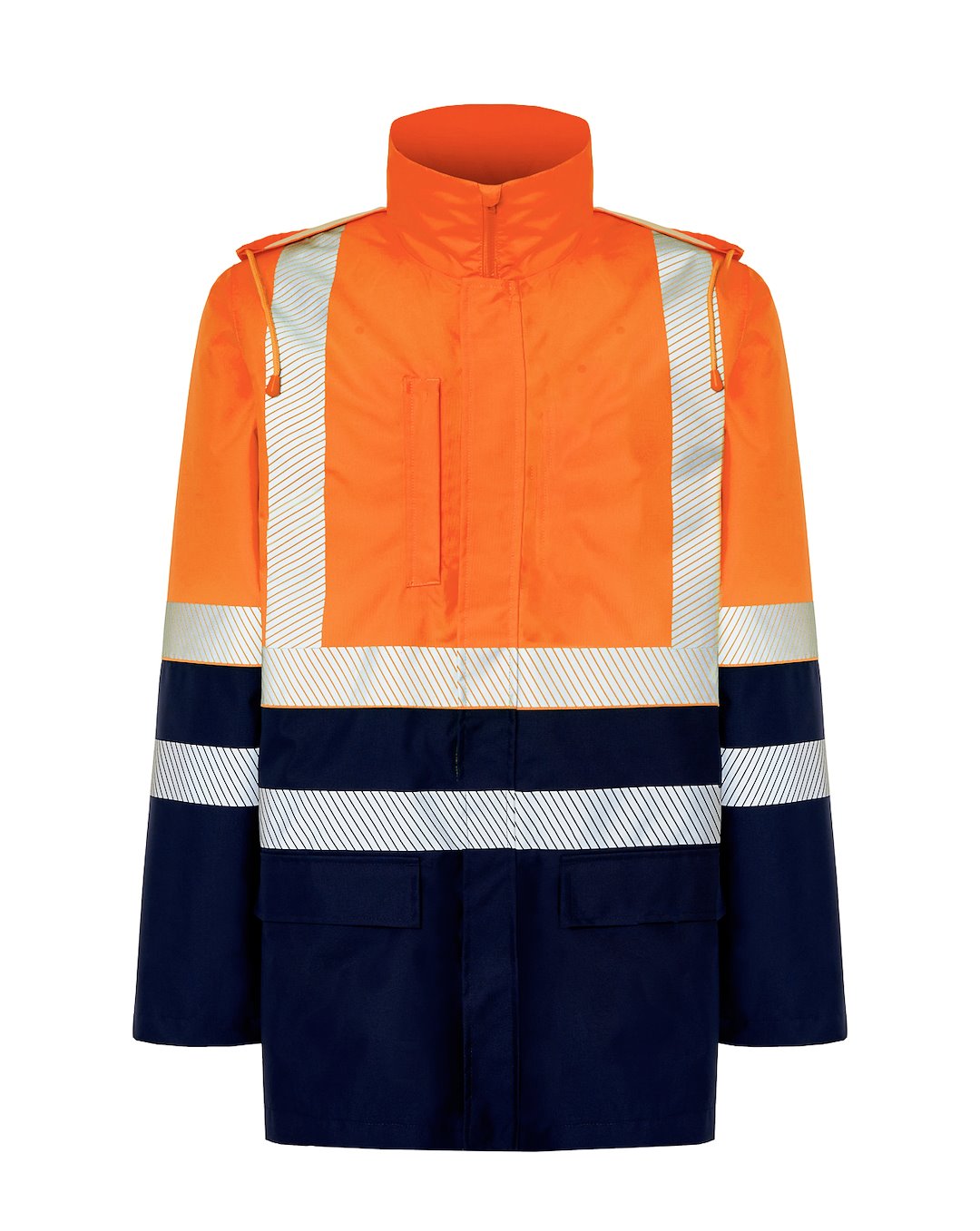 kurtka parka hv10u00 P154998H navy / orange fluor kurtka parka hv10u00 P154998H navy / orange fluor