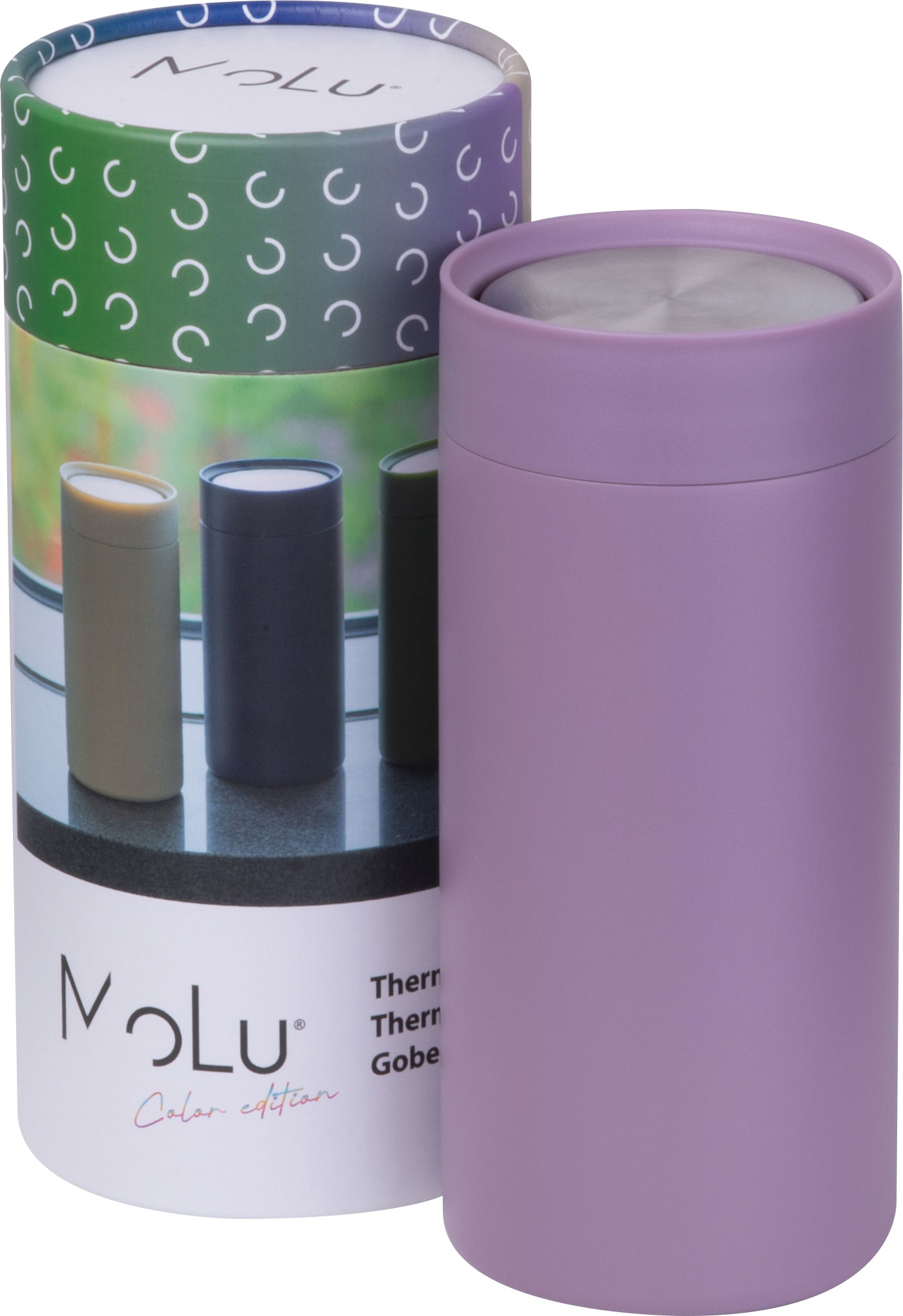 Kubek termiczny stalowy z recyklingu LE PORT MoLu 360 ml P152916G fioletowy Kubek termiczny stalowy z recyklingu LE PORT MoLu 360 ml P152916G fioletowy