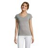 MOON Damski T-SHIRT 150g P128583O szary melanż