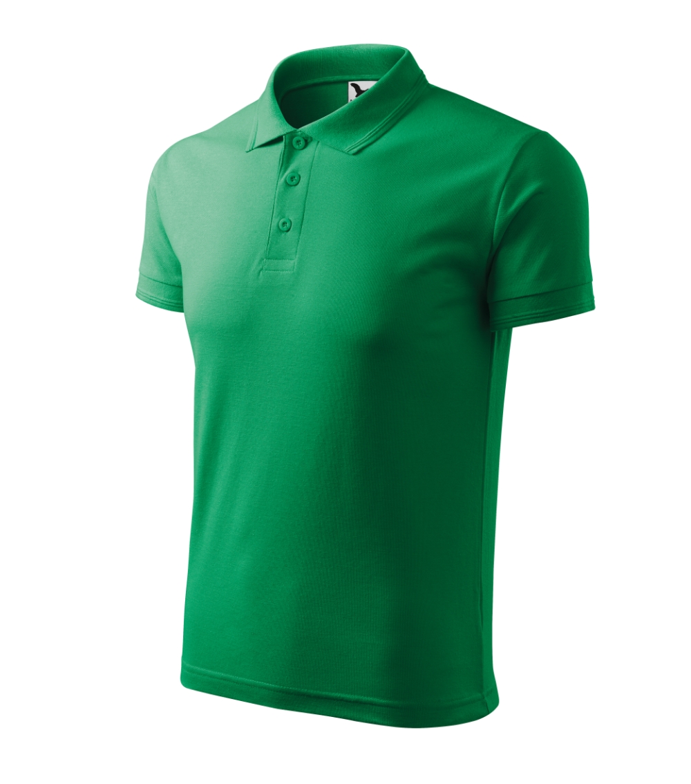 Koszulka polo męska Pique Polo P021089F zieleń trawy