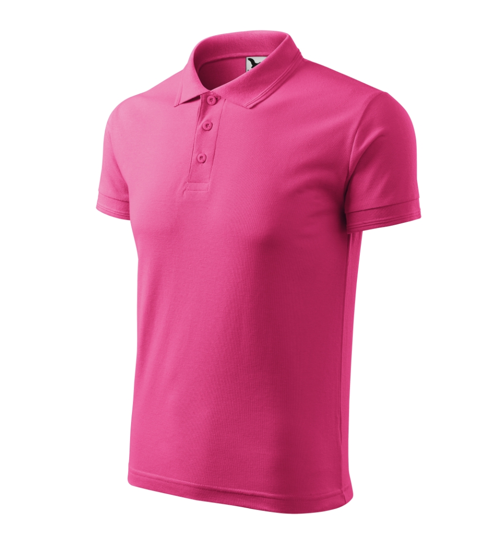 Koszulka polo męska Pique Polo P021089F czerwień purpurowa