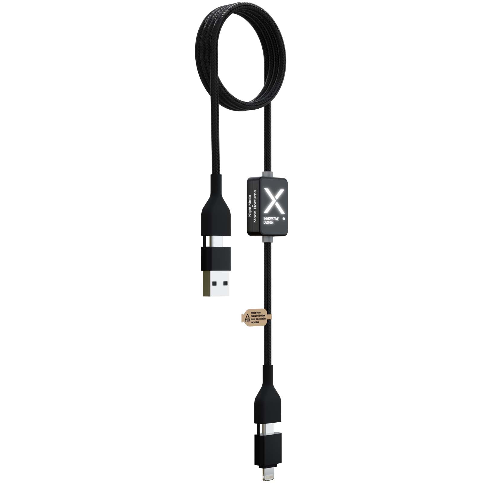SCX.design C32 kabel do ładowania 60 W z przełącznikiem i podświetlanym logo P158106C
