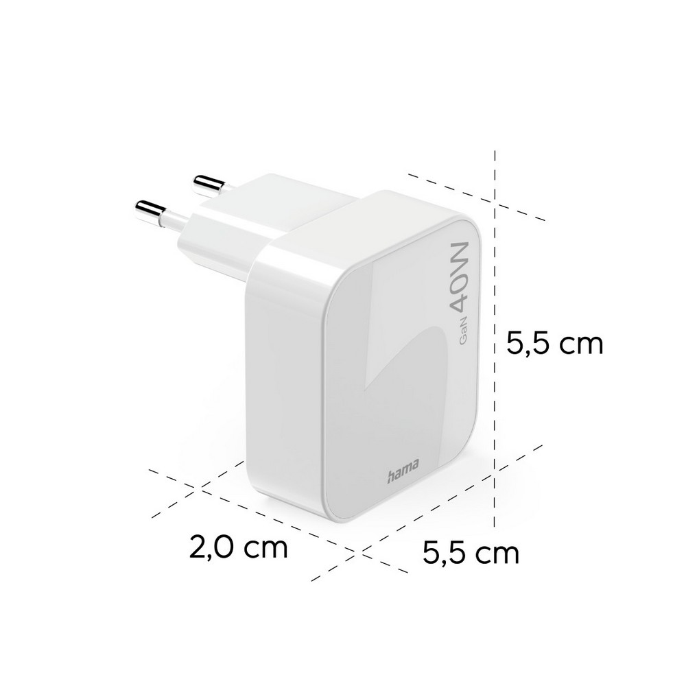Składana ładowarka ścienna 40W Hama P158284X 7 Składana ładowarka ścienna 40W Hama P158284X