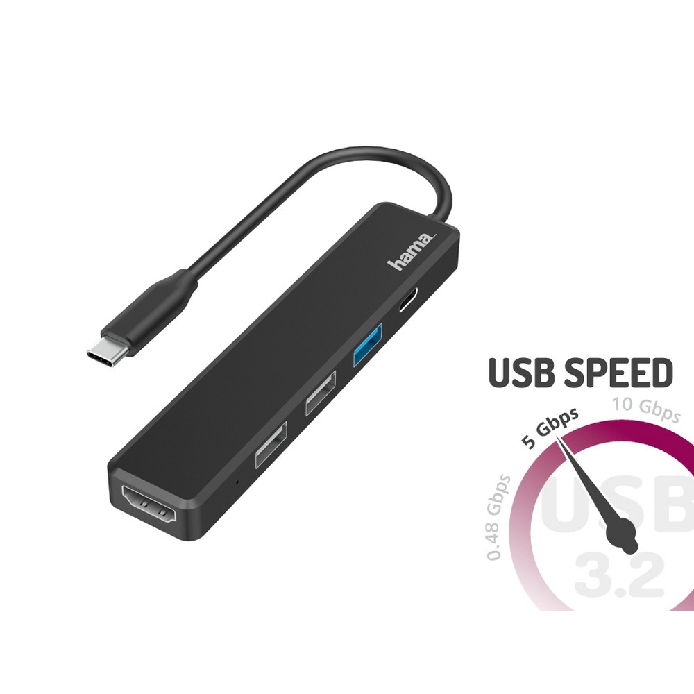 Hub USB, USB-C, HDMI Hama P158354X