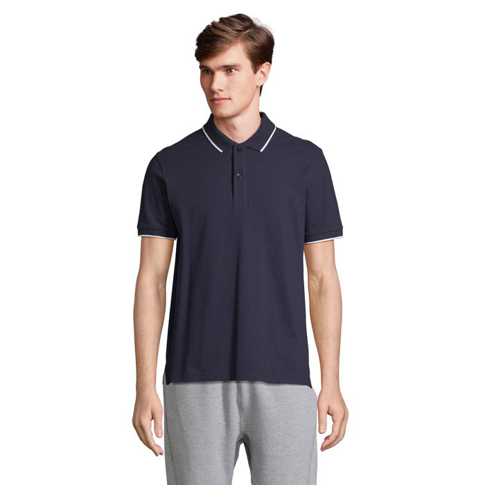 PALERMO POLO SHIRT P158409O francuski granatowy / biały