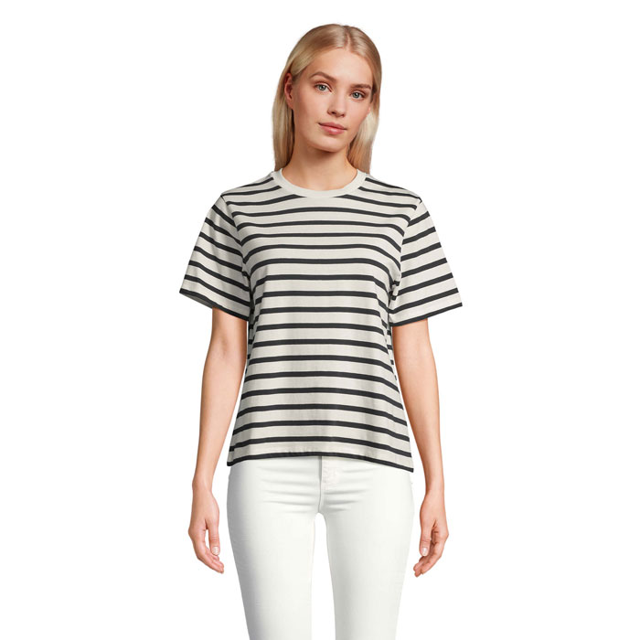 LEGEND WOMEN T-SHIRT P158451O off white / navy LEGEND WOMEN T-SHIRT P158451O off white / navy