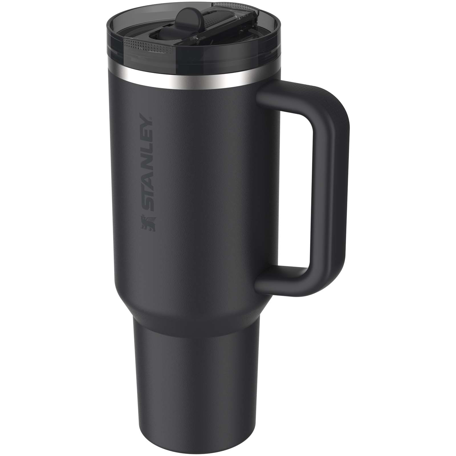 Stanley Quencher® ProTour 1180 ml termoizolowany kubek ze słomką, wykonany z recyklingowanej stali nierdzewnej P160009C czarny
