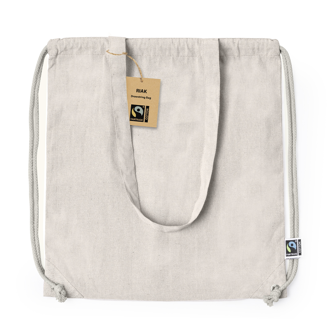 Worek ze sznurkiem Riak Fairtrade P170275T naturalny
