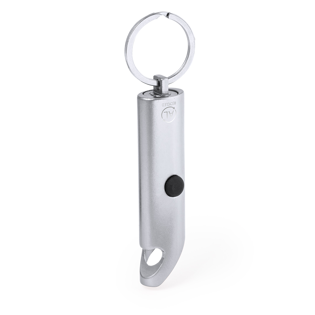 Brelok z latarką Kushing P170673T srebrny