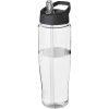 Bidon H2O Tempo® o pojemności 700 ml z wieczkiem z słomką P069173C przezroczysty / czarny