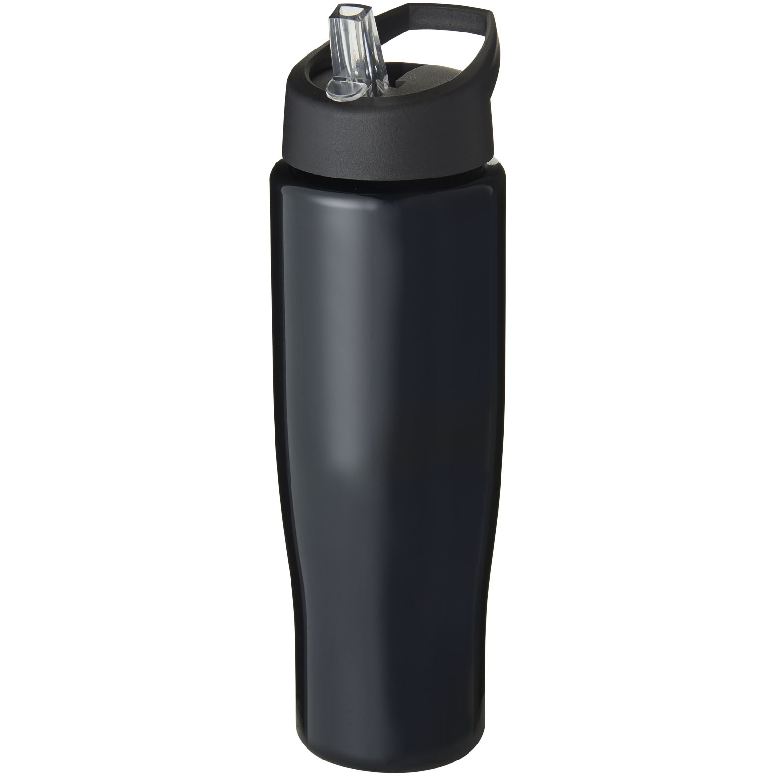 Bidon H2O Tempo® o pojemności 700 ml z wieczkiem z słomką P069173C czarny