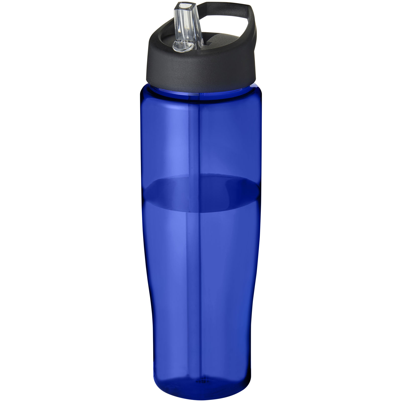 Bidon H2O Tempo® o pojemności 700 ml z wieczkiem z słomką P069173C niebieski / czarny