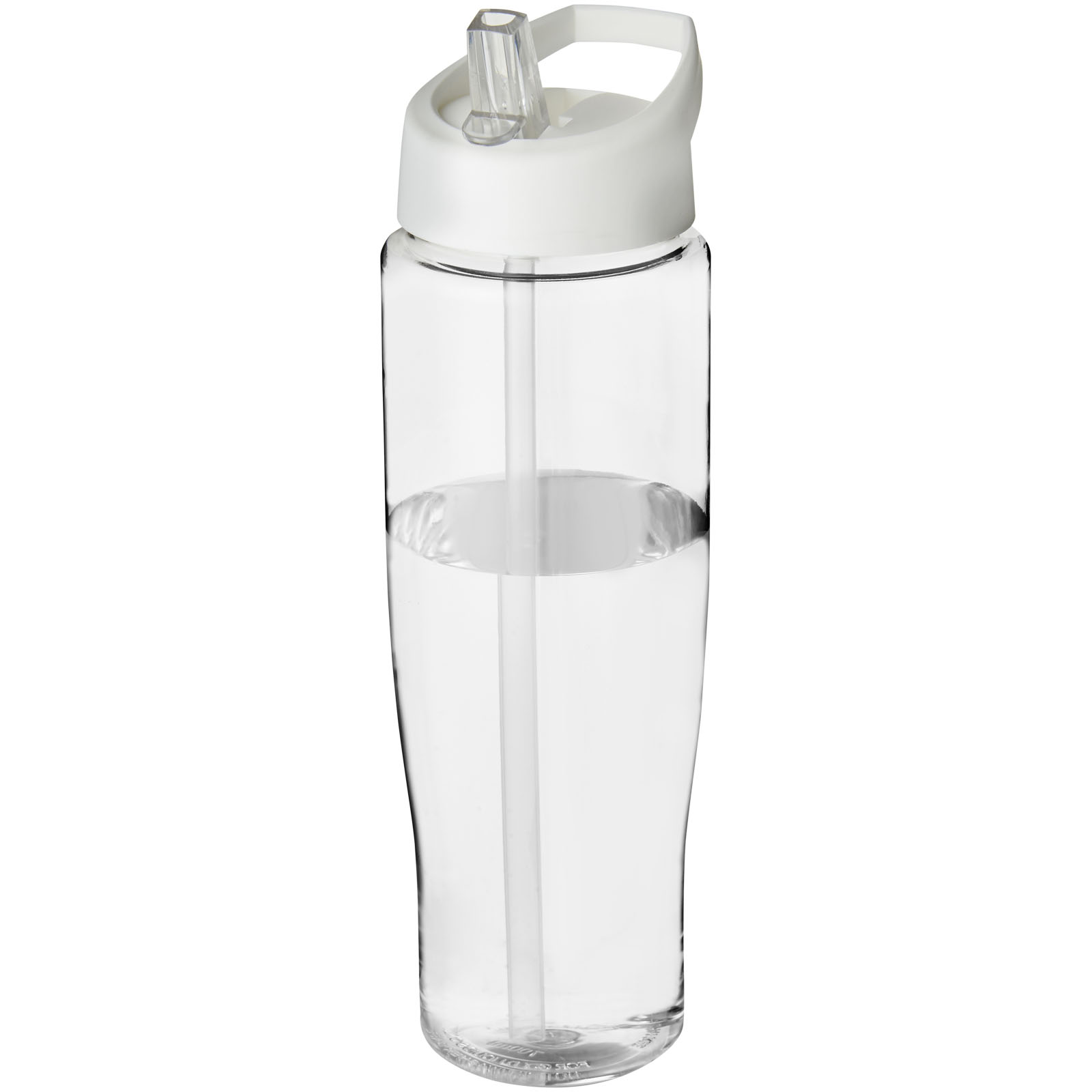 Bidon H2O Tempo® o pojemności 700 ml z wieczkiem z słomką P069173C przezroczysty / biały