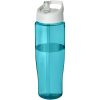 Bidon H2O Tempo® o pojemności 700 ml z wieczkiem z słomką P069173C błękitny / biały