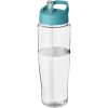 Bidon H2O Tempo® o pojemności 700 ml z wieczkiem z słomką P069173C przezroczysty / błękitny