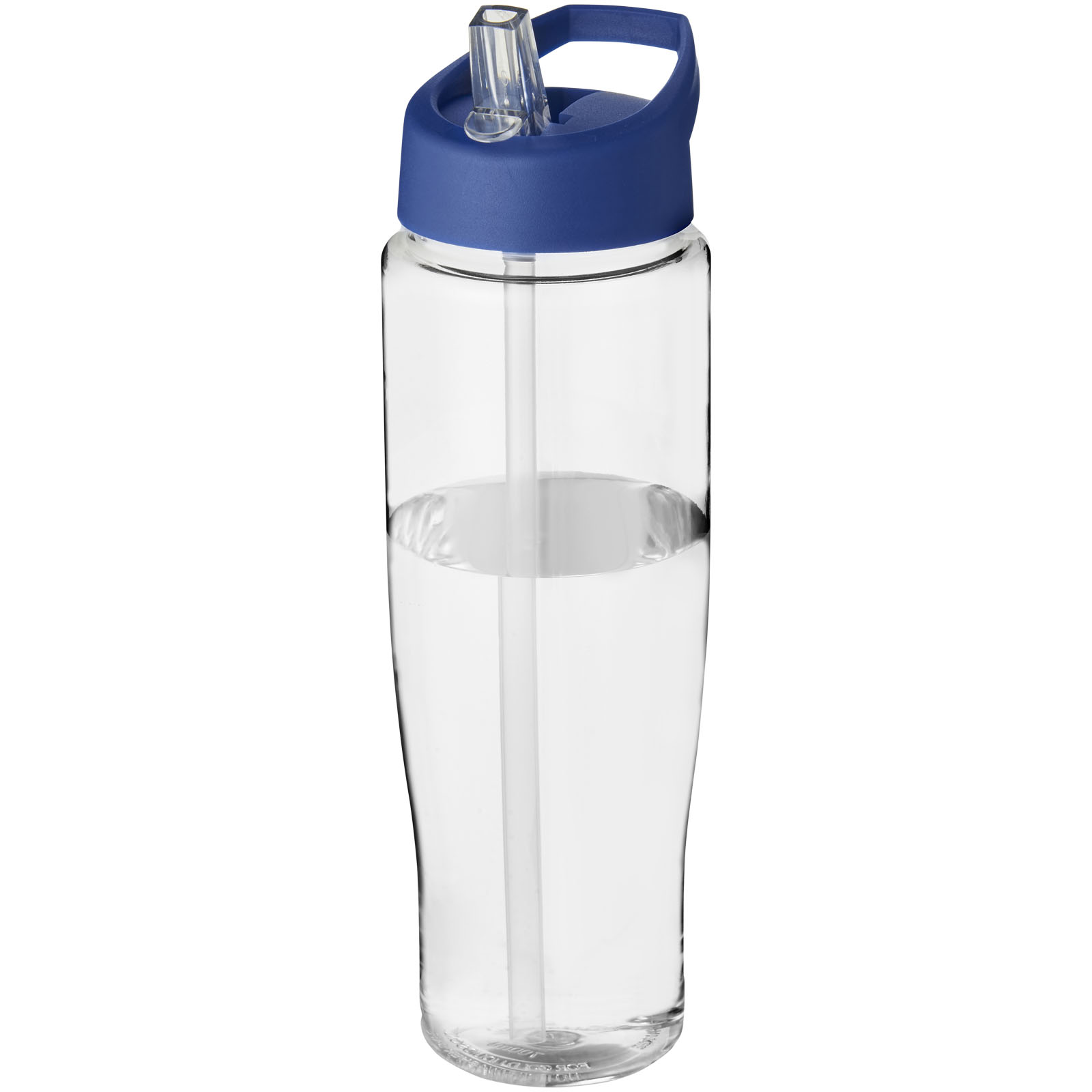 Bidon H2O Tempo® o pojemności 700 ml z wieczkiem z słomką P069173C przezroczysty / niebieski