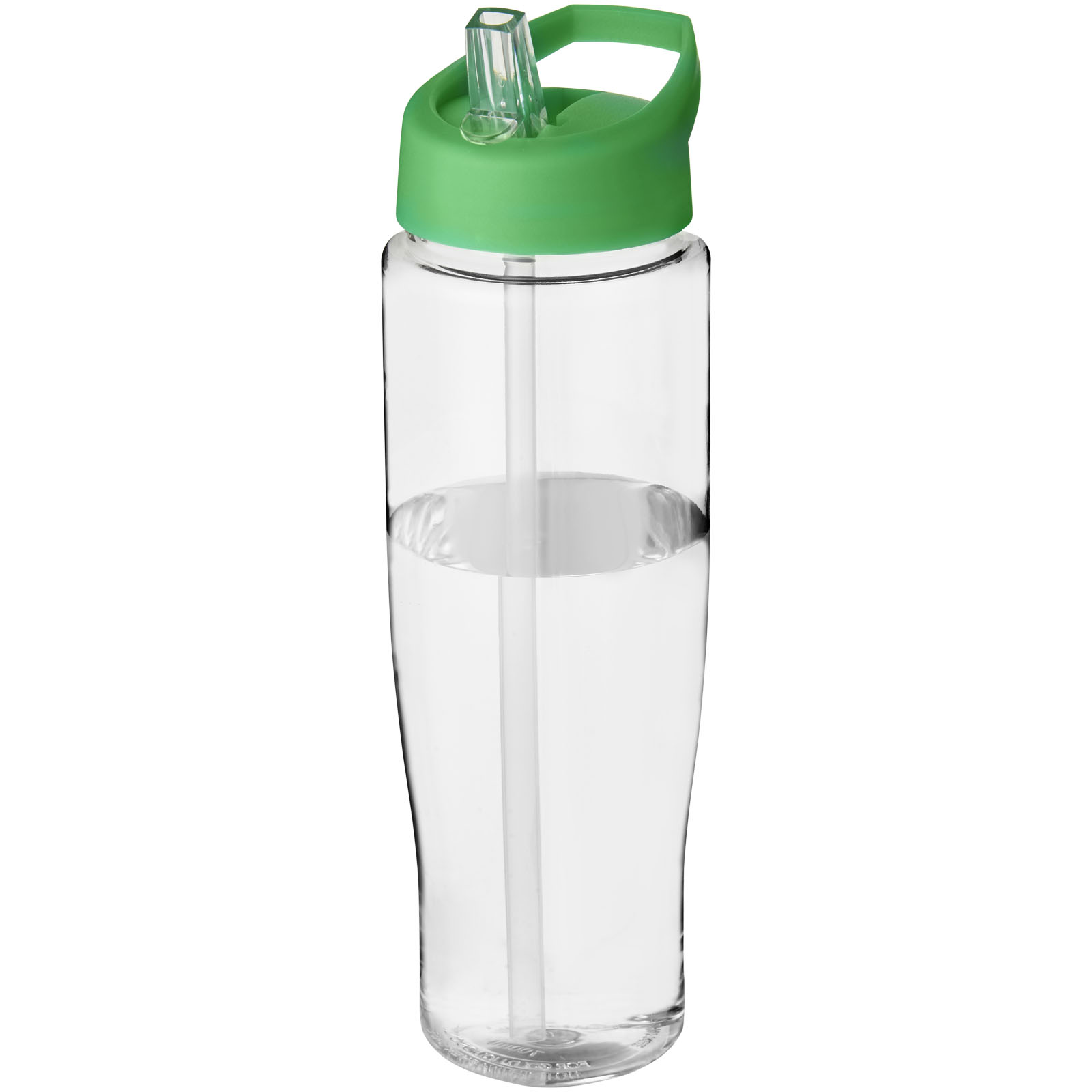 Bidon H2O Tempo® o pojemności 700 ml z wieczkiem z słomką P069173C przezroczysty / zielony