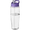 Bidon H2O Tempo® o pojemności 700 ml z wieczkiem z słomką P069173C przezroczysty / fioletowy