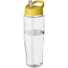 Bidon H2O Tempo® o pojemności 700 ml z wieczkiem z słomką P069173C przezroczysty / żółty