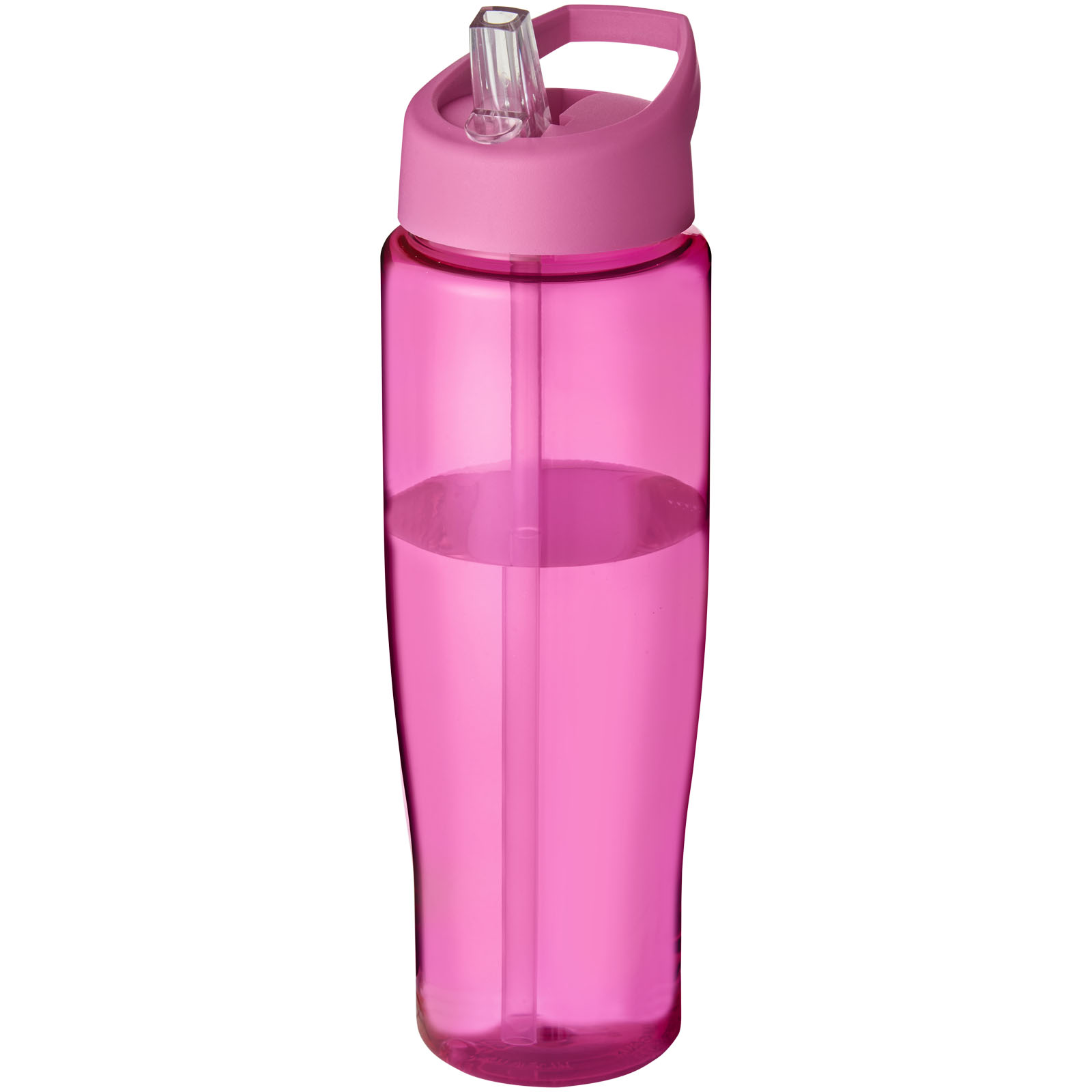 Bidon H2O Tempo® o pojemności 700 ml z wieczkiem z słomką P069173C różowy