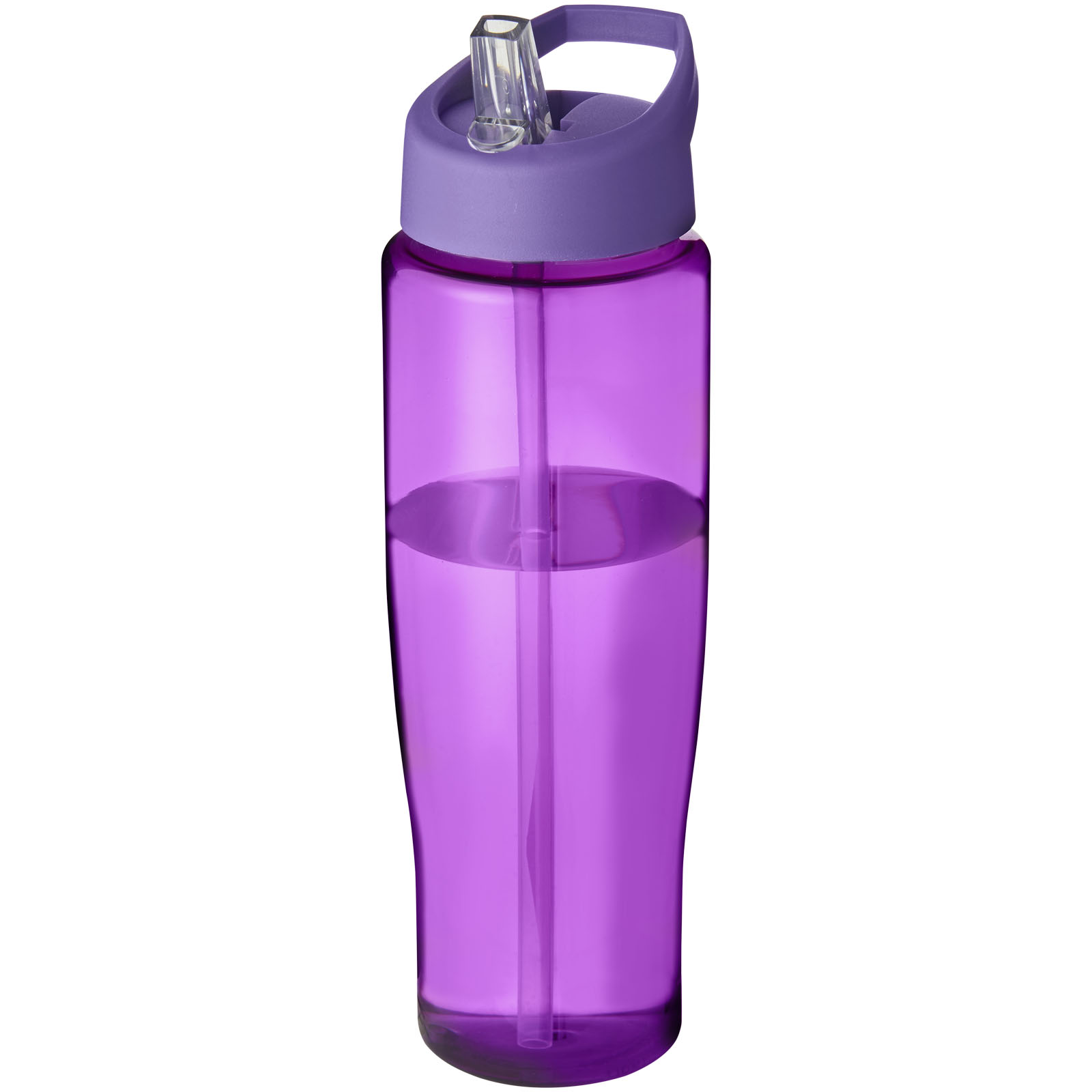Bidon H2O Tempo® o pojemności 700 ml z wieczkiem z słomką P069173C fioletowy