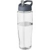 Bidon H2O Tempo® o pojemności 700 ml z wieczkiem z słomką P069173C przezroczysty / szary sztormowy