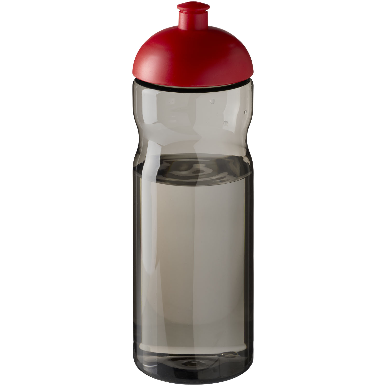 Bidon H2O Eco o pojemności 650 ml z wypukłym wieczkiem P072617C ciemnografitowy / czerwony