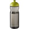 Bidon H2O Eco o pojemności 650 ml z wypukłym wieczkiem P072617C ciemnografitowy / zielony limonkowowy