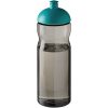 Bidon H2O Eco o pojemności 650 ml z wypukłym wieczkiem P072617C ciemnografitowy / morski