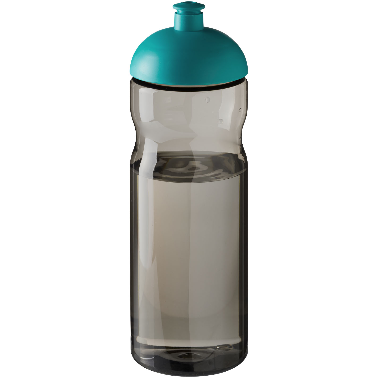 Bidon H2O Eco o pojemności 650 ml z wypukłym wieczkiem P072617C ciemnografitowy / morski