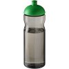Bidon H2O Eco o pojemności 650 ml z wypukłym wieczkiem P072617C ciemnografitowy / jasnozielony