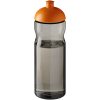 Bidon H2O Eco o pojemności 650 ml z wypukłym wieczkiem P072617C ciemnografitowy / pomarańczowy