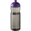 Bidon H2O Eco o pojemności 650 ml z wypukłym wieczkiem P072617C ciemnografitowy / fioletowy