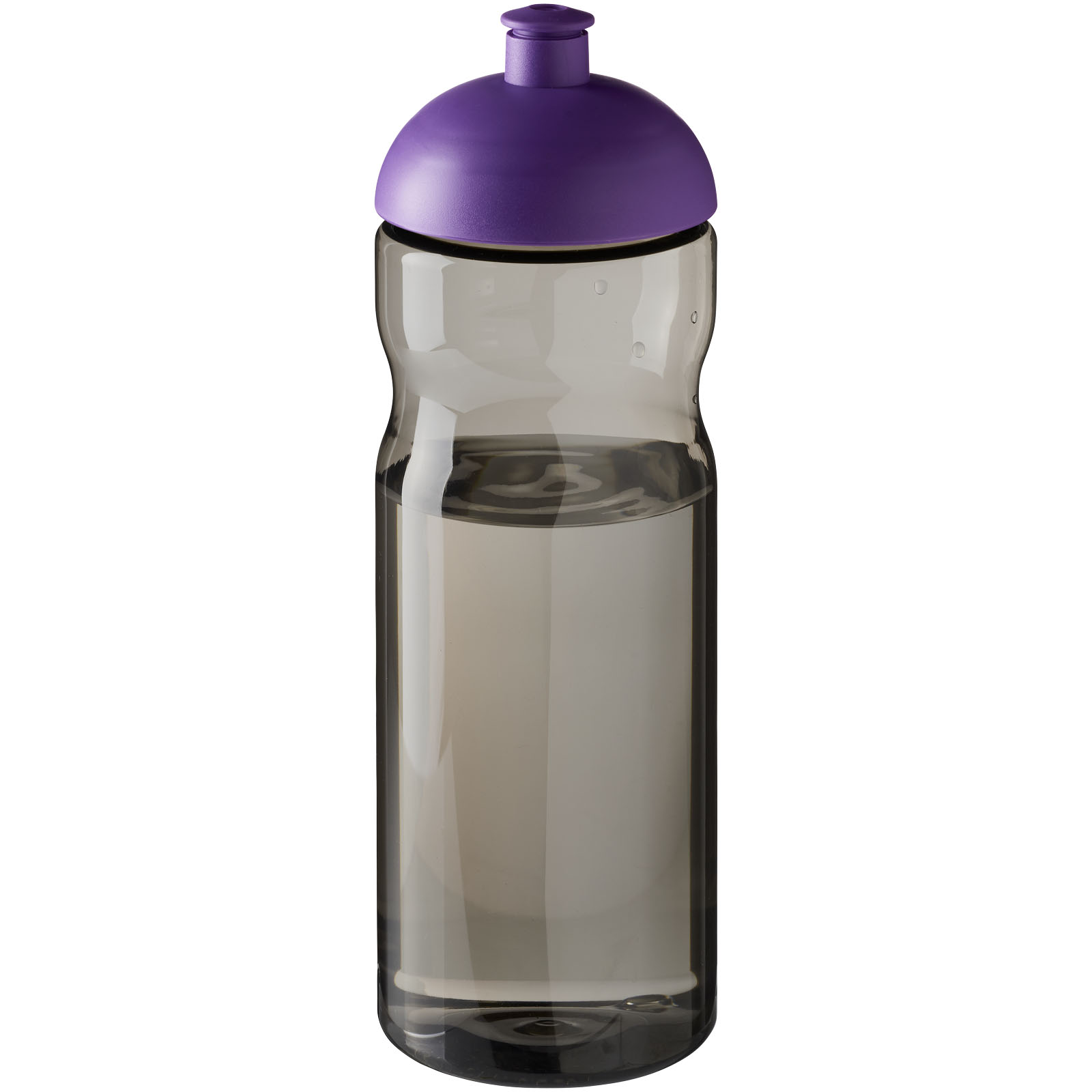 Bidon H2O Eco o pojemności 650 ml z wypukłym wieczkiem P072617C ciemnografitowy / fioletowy