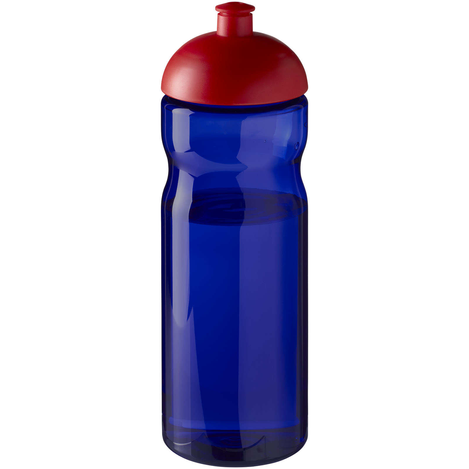 Bidon H2O Eco o pojemności 650 ml z wypukłym wieczkiem P072617C błękit królewski / czerwony