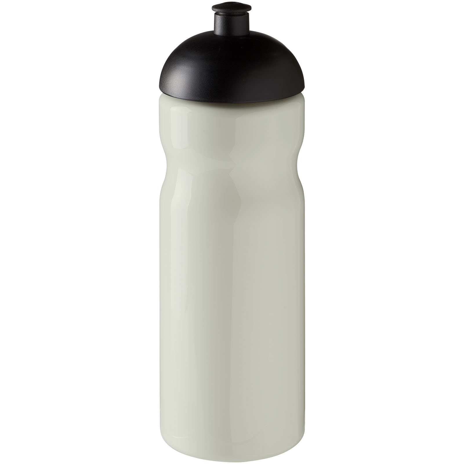 Bidon H2O Eco o pojemności 650 ml z wypukłym wieczkiem P072617C kość słoniowa / czarny