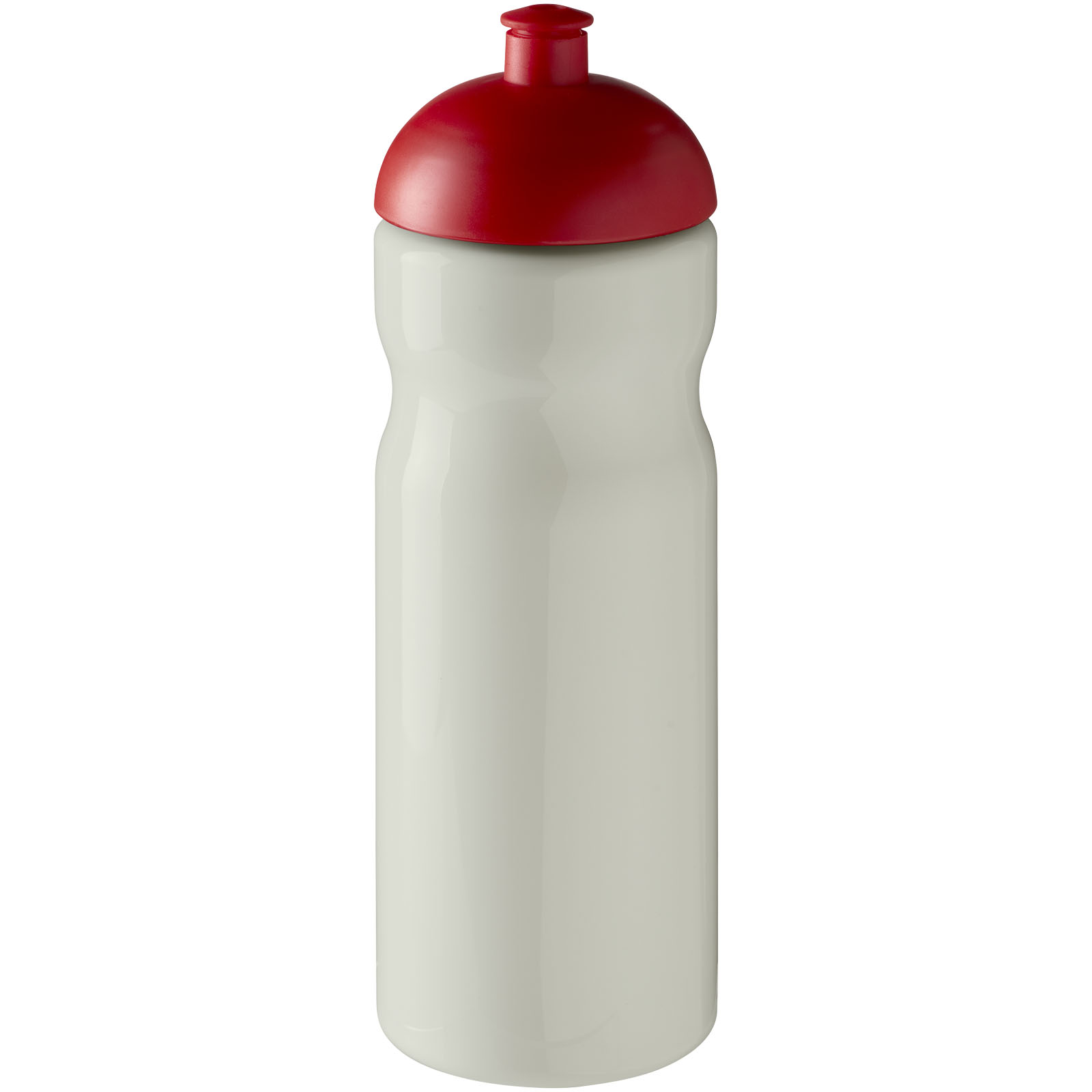 Bidon H2O Eco o pojemności 650 ml z wypukłym wieczkiem P072617C kość słoniowa / czerwony
