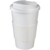 Kubek Americano® 350 ml z uchwytem i pokrywką chroniącą przed rozlaniem P072775C biały