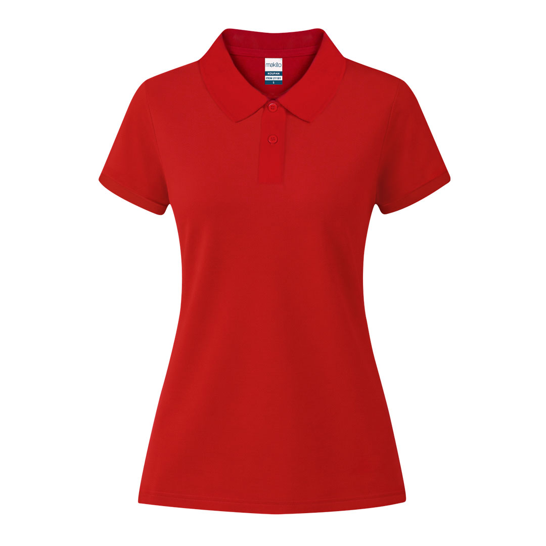 Damskie kolorowe polo Koupan P171402T czerwony