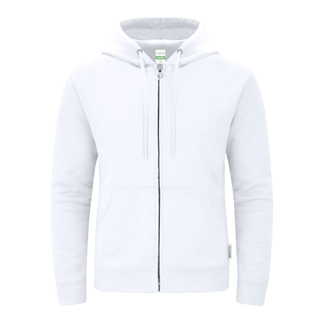 Bluza z kapturem i zamkiem dla dorosłych Walder P172295T biały